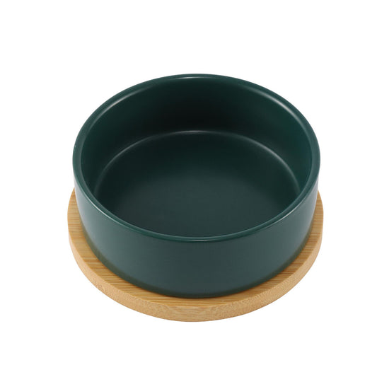 Roop Ceramic Feeding Bowl (Dark Green)