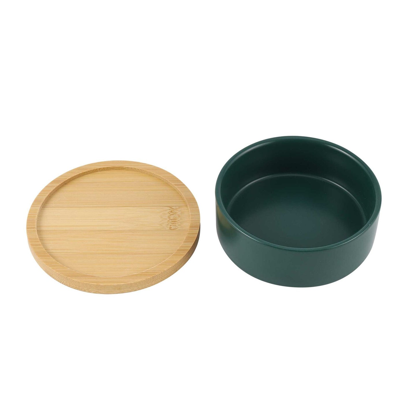 Roop Ceramic Feeding Bowl (Dark Green)